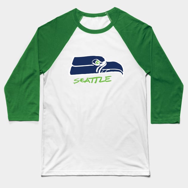 Seattle Seahaaaawks Baseball T-Shirt by Very Simple Graph